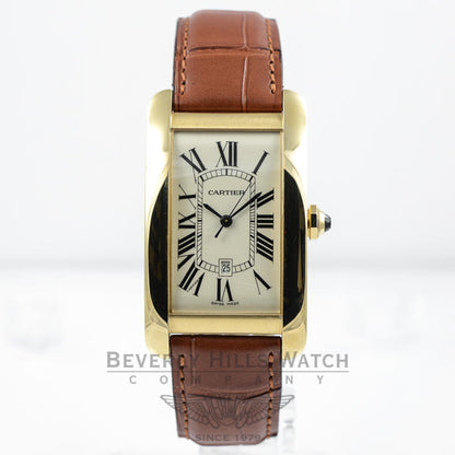 Cartier Tank Americaine 18K Yellow Gold Watch W2603156 Beverly Hills Watch Company Watches