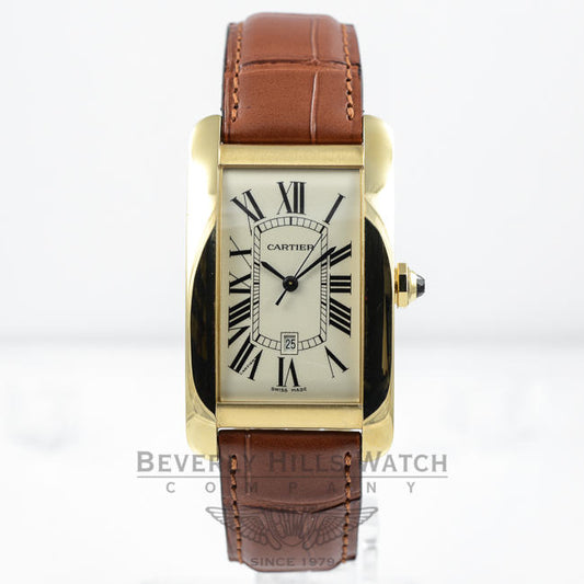 Cartier Tank Americaine 18K Yellow Gold Watch W2603156 Beverly Hills Watch Company Watches