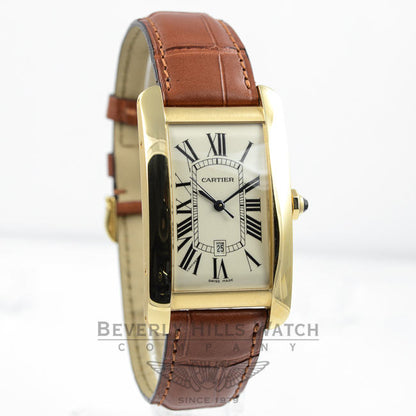 Cartier Tank Americaine 18K Yellow Gold Watch W2603156 Beverly Hills Watch Company Watches