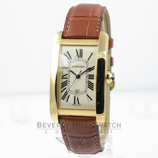 Cartier Tank Americaine 18K Yellow Gold Watch W2603156 Beverly Hills Watch Company Watches