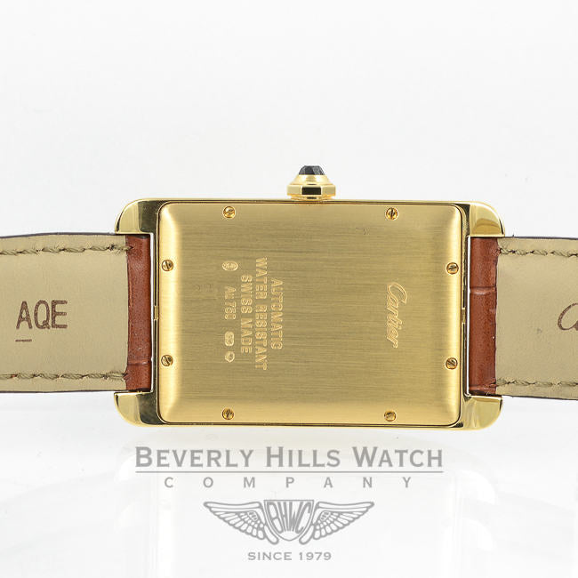 Cartier Tank Americaine 18K Yellow Gold Watch W2603156 Beverly Hills Watch Company Watches