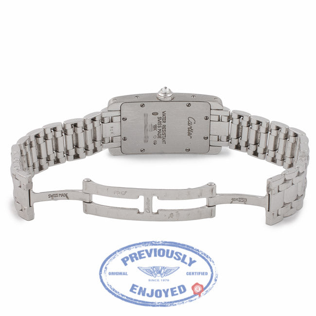 Cartier Tank Americaine 18KT White Gold Diamonds WB7018L1 4W425R - Beverly Hills Watch Store