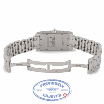 Cartier Tank Americaine 18KT White Gold Diamonds WB7018L1 4W425R - Beverly Hills Watch Store