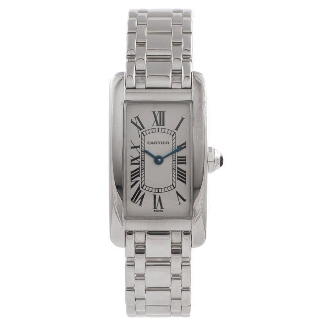 Cartier Tank American White Gold Ladies Watch W26019L1