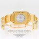 Cartier Tank Anglaise Large 18K Yellow Gold Bracelet Silver Roman Dial Watch W53100018 Beverly Hills Watch Company Watches