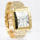 Cartier Tank Anglaise Large 18K Yellow Gold Bracelet Silver Roman Dial Watch W53100018 Beverly Hills Watch Company Watches