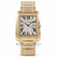 Cartier Tank Anglaise Large 18K Yellow Gold Bracelet Silver Roman Dial Watch W53100018 Beverly Hills Watch Company Watches