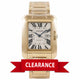 Cartier Tank Anglaise Large 18K Yellow Gold Bracelet Silver Roman Dial Watch W53100018 Beverly Hills Watch Company Watches