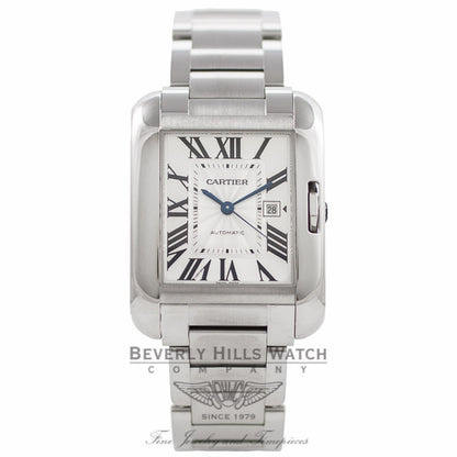Cartier Tank Anglaise Medium Stainless Steel Silver Dial W5310009 FBJ1QH - Beverly Hills Watch Company Watch Store
