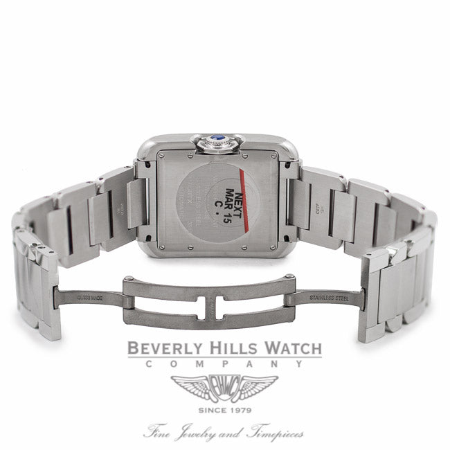 Cartier Tank Anglaise Medium Stainless Steel Silver Dial W5310009 FBJ1QH - Beverly Hills Watch Company Watch Store
