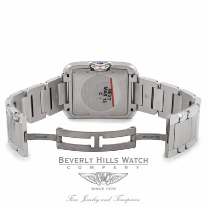 Cartier Tank Anglaise Medium Stainless Steel Silver Dial W5310009 FBJ1QH - Beverly Hills Watch Company Watch Store