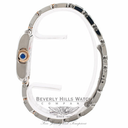 Cartier Tank Anglaise Small 18K Rose Gold Stainless Steel Silver Diamond Dial WT100024 EHFLN3 - Beverly Hills Watch Company Watch Store