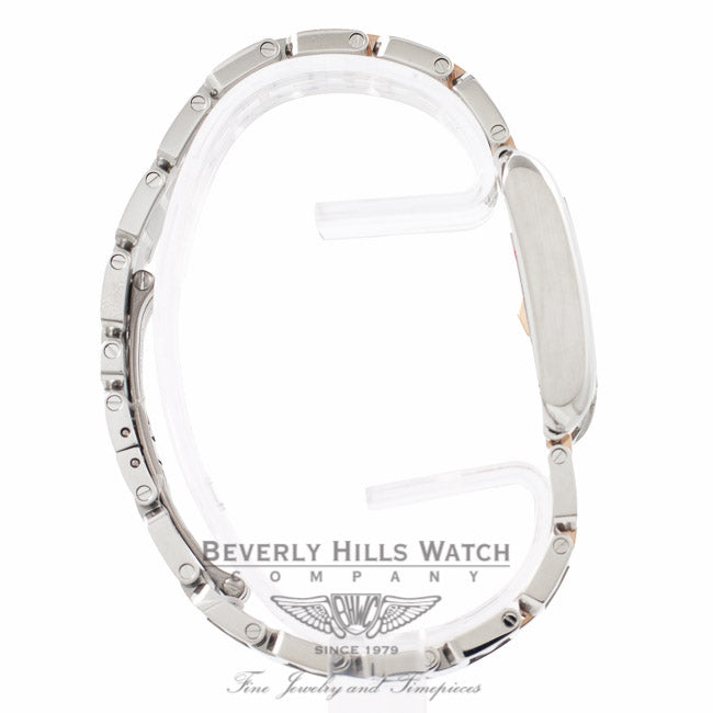 Cartier Tank Anglaise Small 18K Rose Gold Stainless Steel Silver Diamond Dial WT100024 EHFLN3 - Beverly Hills Watch Company Watch Store