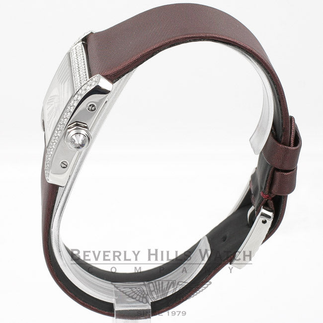 Cartier Tank Divan White Gold Double Row Diamond Case Ladies Watch 2599 Beverly Hills Watch Company