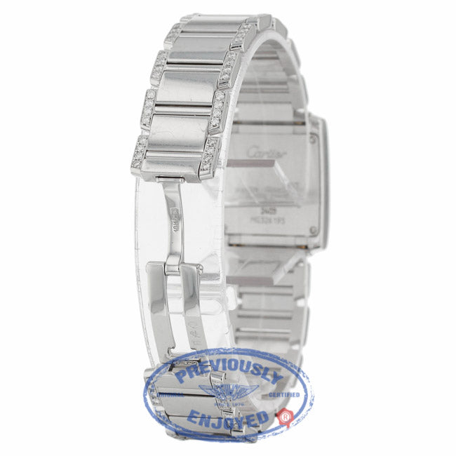 Cartier Tank Francaise 18kt White Gold Diamond Bracelet WE1002SF UXNPH5 - Beverly Hills Watch Company