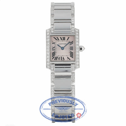 Cartier Tank Francaise 18kt White Gold Diamond Bracelet WE1002SF UXNPH5 - Beverly Hills Watch Company