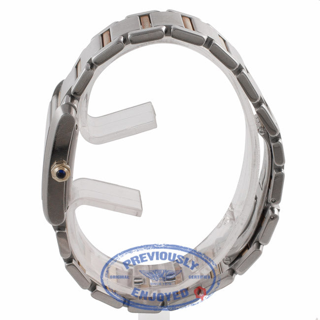 Cartier Tank Francaise Large 18k Yellow Gold Stainless Steel Silver Dial Bracelet W51005Q4 1YEFV3 - Beverly Hills Watch Company Watch Store