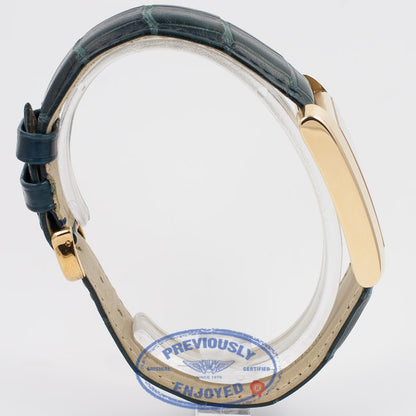 Cartier Tank Francaise Chronoflex Large Yellow Gold Leather Strap White Dial Watch W5000556 Beverly Hills Watch Company Watch Store