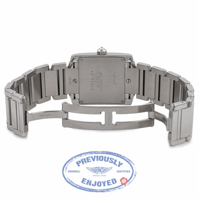 Cartier Tank Francasie Medium Custom Diamond Bezel Set 2301 WFI4LX - Beverly Hills Watch Company Watch Store