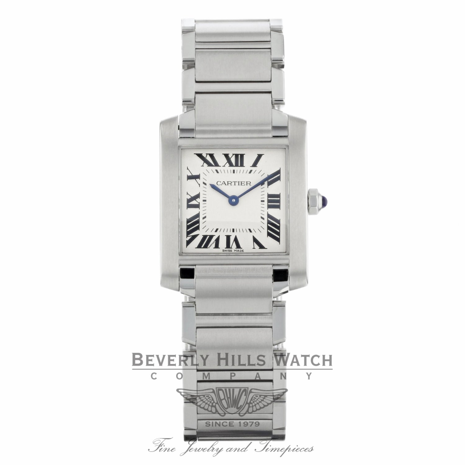 Cartier Tank Francaise Medium Stainless Steel Quartz Silver Dial WSTA0005 AKUC3A - Beverly Hills Watch Company Watch Store