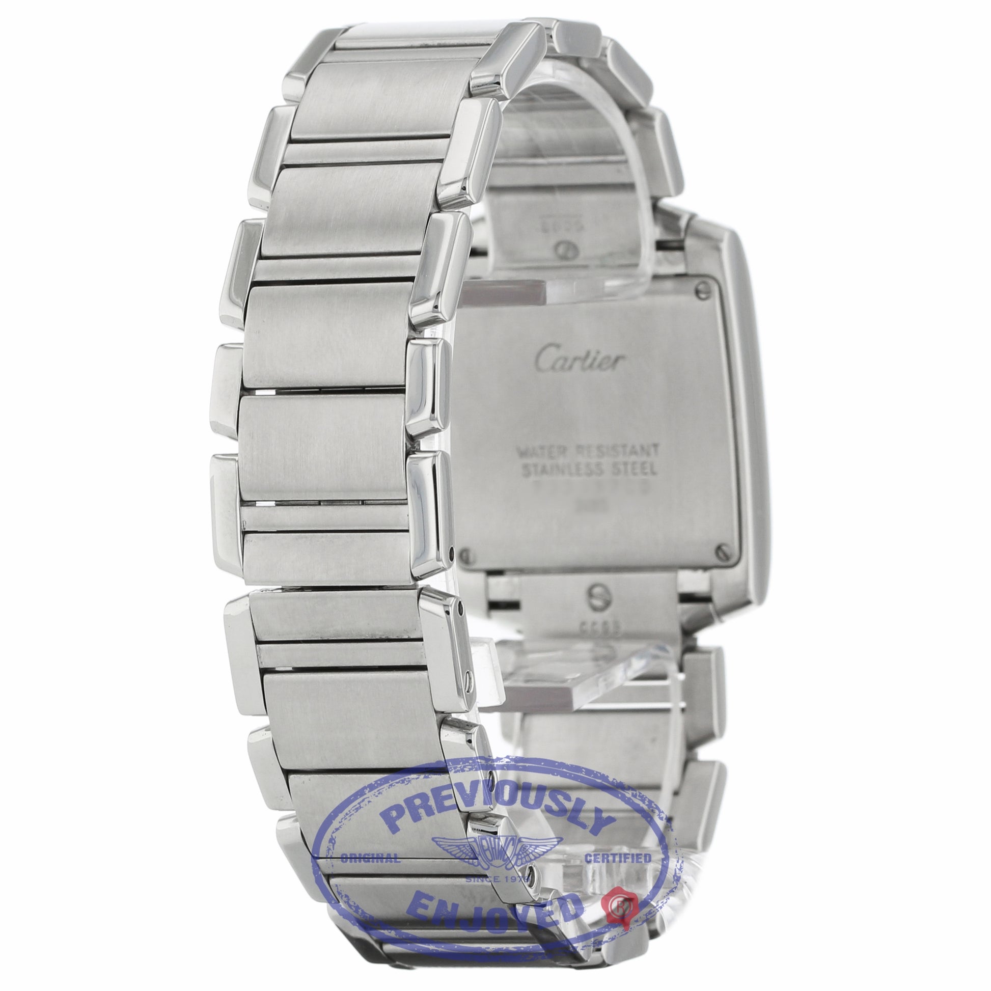 Cartier Tank Francaise Midsize Stainless Steel Quartz Silver Dial W51011Q3 ZN3P4R - Beverly Hills Watch Company