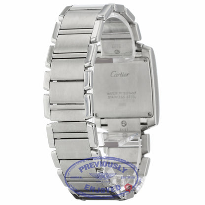 Cartier Tank Francaise Midsize Stainless Steel Quartz Silver Dial W51011Q3 ZN3P4R - Beverly Hills Watch Company