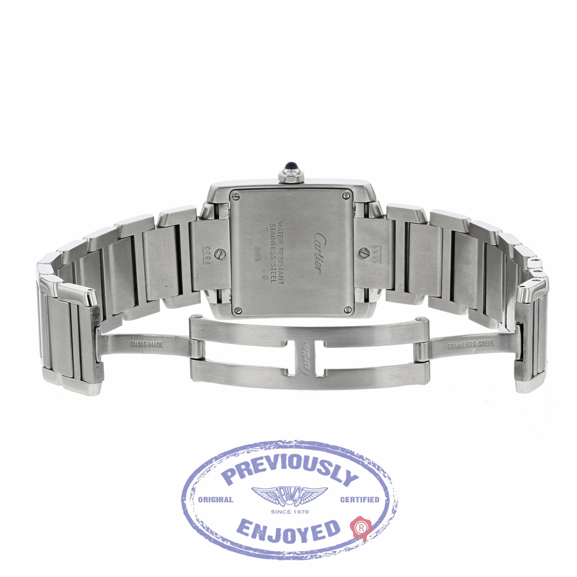 Cartier Tank Francaise Midsize Stainless Steel Quartz Silver Dial W51011Q3 ZN3P4R - Beverly Hills Watch Company