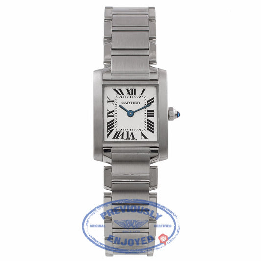 Cartier Tank Francais Small Stainless Steel Silver Dial W51008Q3 7WZ170 - Beverly Hills Watch Company Watch Company
