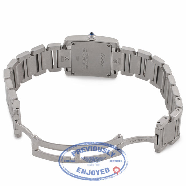 Cartier Tank Francais Small Stainless Steel Silver Dial W51008Q3 7WZ170 - Beverly Hills Watch Company Watch Company