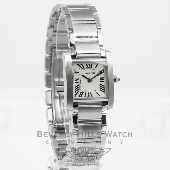 Cartier Tank Francaise Small Stainless Steel Quartz Ladies Watch W51008Q3 Beverly Hills Watch Company Watches