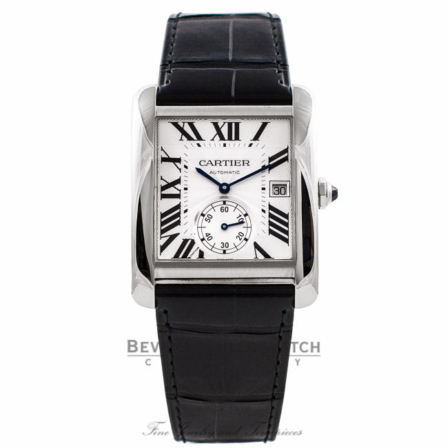 Cartier Tank MC  Stainless Steel Silver Dial Watch W5330003 P4VUCD- Beverly Hills Watch Company Watch Store