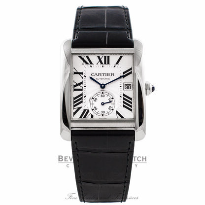 Cartier Tank MC  Stainless Steel Silver Dial Watch W5330003 P4VUCD- Beverly Hills Watch Company Watch Store