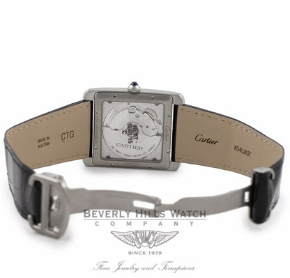 Cartier Tank MC  Stainless Steel Silver Dial Watch W5330003 XSQZUV - Beverly Hills Watch Company Watch Store