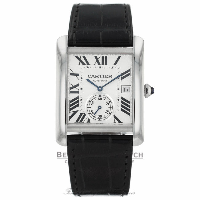 Cartier Tank MC  Stainless Steel Silver Dial Watch W5330003 P4VUCD - Beverly Hills Watch Company