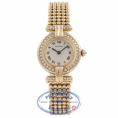 Cartier Vendome Ladies 18k Yellow Gold Diamond Bezel CI6YMI - Beverly Hills Watch Company Watch Store
