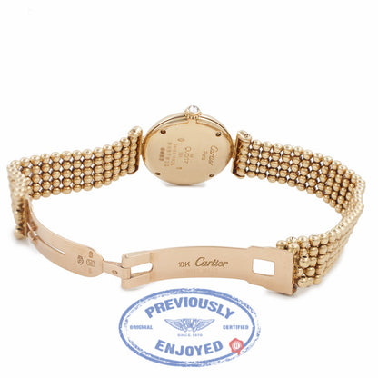 Cartier Vendome Ladies 18k Yellow Gold Diamond Bezel CI6YMI - Beverly Hills Watch Company Watch Store
