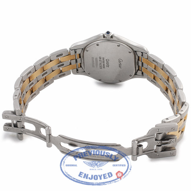 Cartier Vendome White Dial Stainless Steel and 18K Yellow Gold W187904 46VIVN - Beverly Hills Watch Store