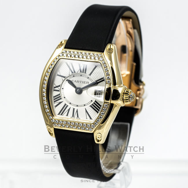 Cartier Roadster Yellow Gold Diamond Bezel Ladies Watch WE500160 Beverly Hills Watch Company Watches