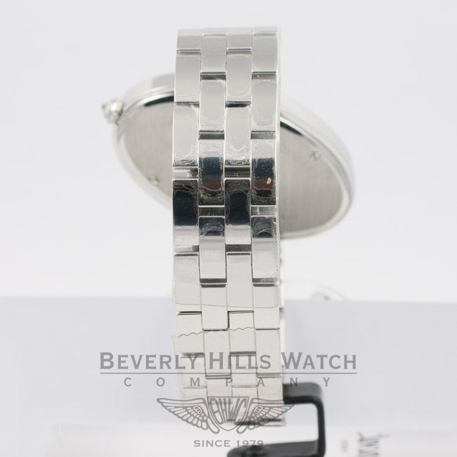 Large Cartier Delices White Gold Diamond Bezel Ladies Watch WG800007 Beverly Hills Watch Company Watches