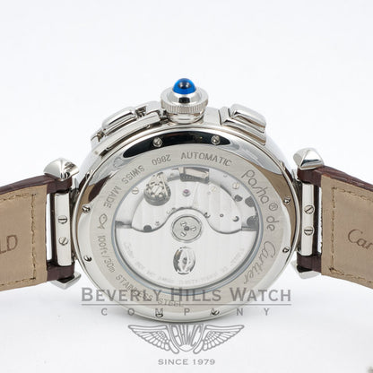 Cartier Pasha 42mm Chronograph Stainless Steel White Dial Watch Beverly Hills Watch Company Watches