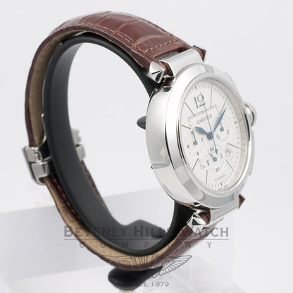 Cartier Pasha 42mm Chronograph Stainless Steel White Dial Watch Beverly Hills Watch Company Watches