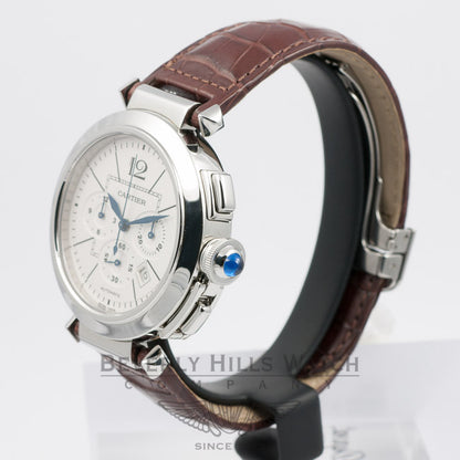 Cartier Pasha 42mm Chronograph Stainless Steel White Dial Watch Beverly Hills Watch Company Watches