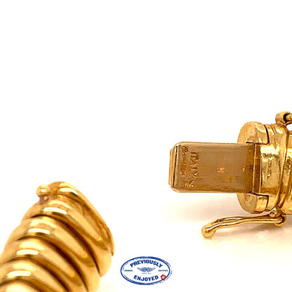 Cartier Vintage 18K Yellow Gold Tubogas Bracelet M7A3XU - Beverly Hills Watch and Jewelry Store