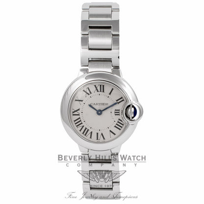 Cartier Ballon Bleu Small Stainless Steel Silver Dial Quartz W69010Z4 MDY4XX - Beverly Hills Watch Company Watch Store