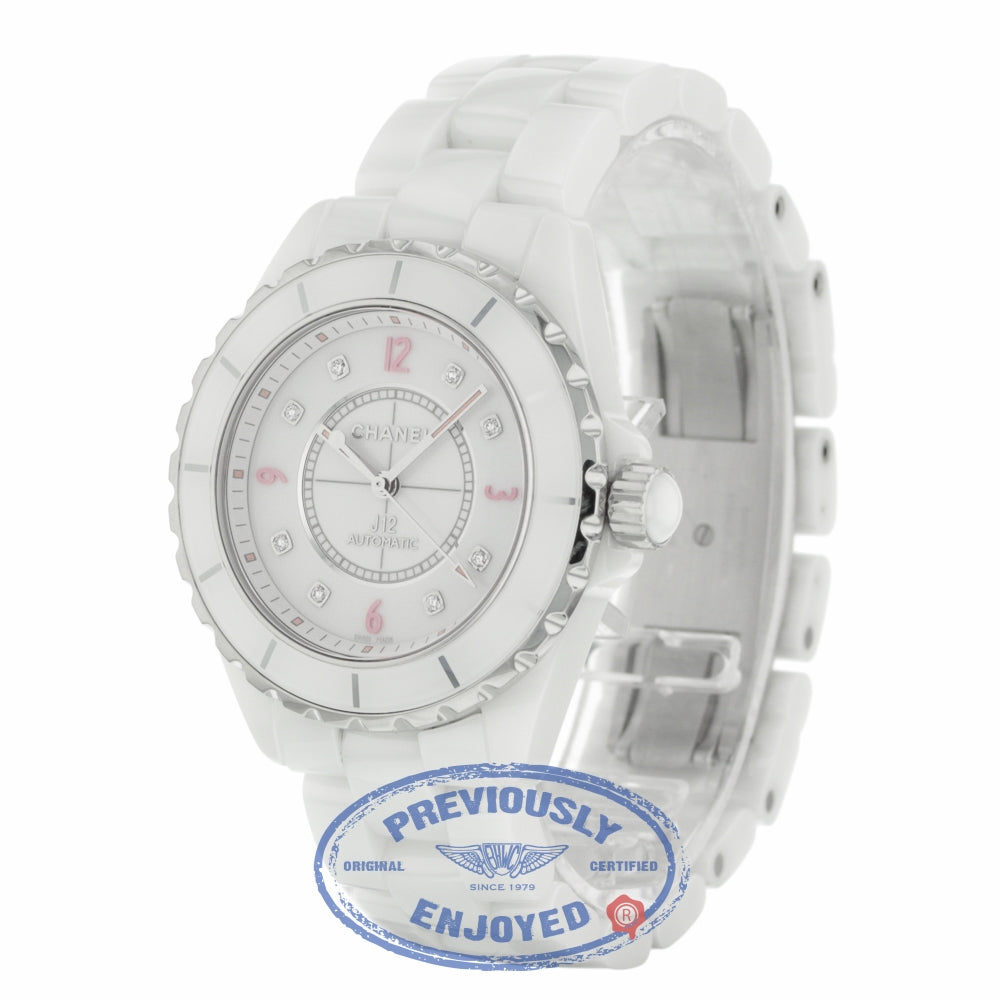 Chanel J-12 Automatic 38mm White Ceramic White Lacquered Dial H4864 2LXXXX - Beverly Hills Watch