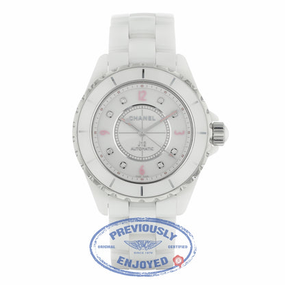 Chanel J-12 Automatic 38mm White Ceramic White Lacquered Dial H4864 2LXXXX - Beverly Hills Watch