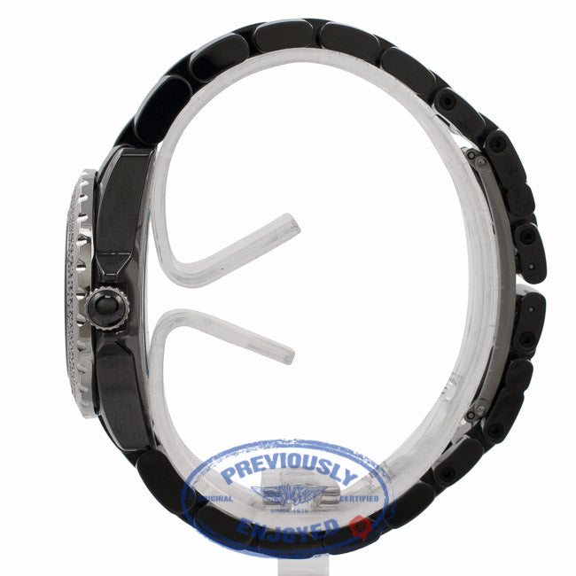 Chanel J12 Black Ceramic Diamond Bezel Black Dial H0949 VH3H53 - Beverly Hills Watch Store