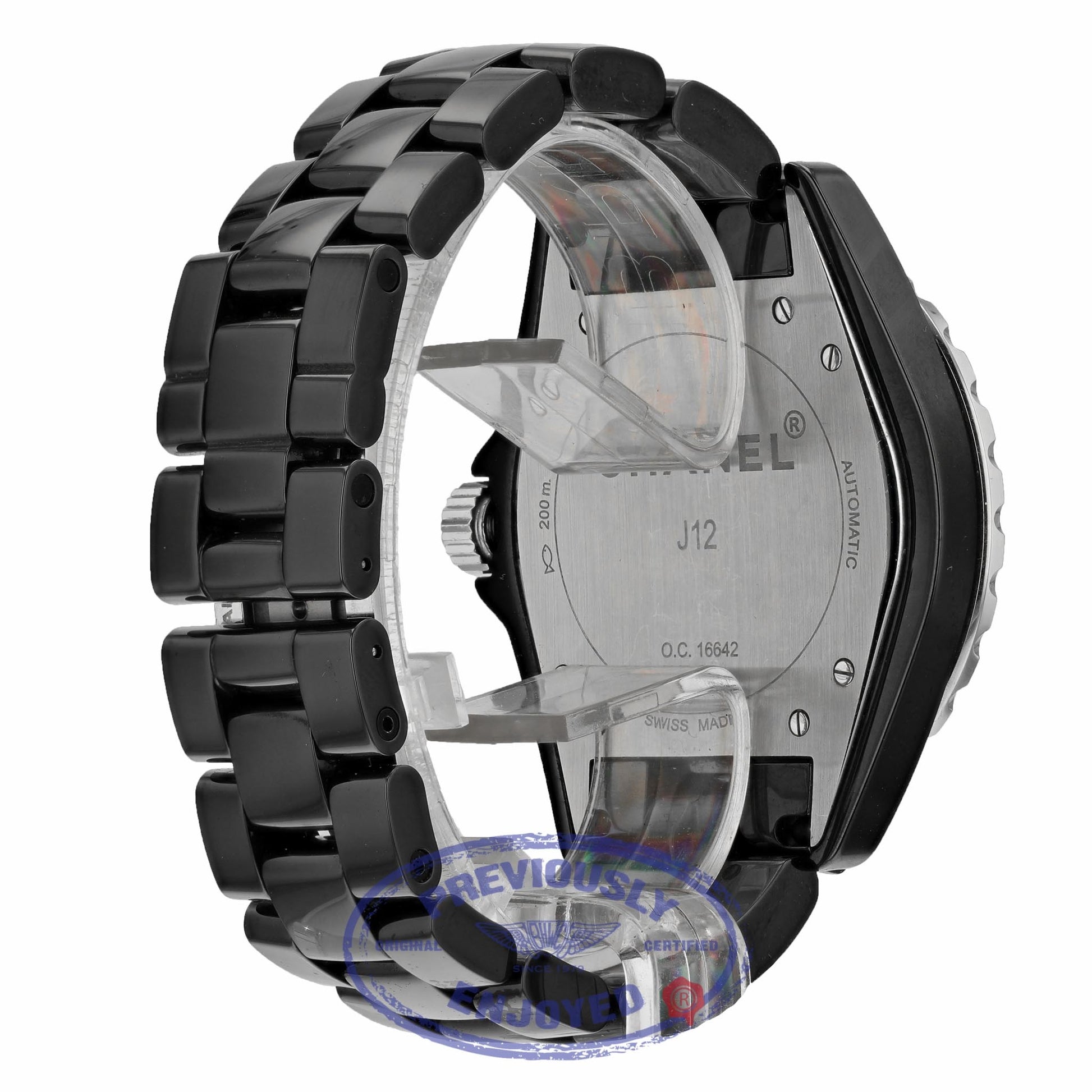 Chanel J12 42MM Black Ceramic Case Diamond Bezel Black Diamond Dial H2014 N65CLH