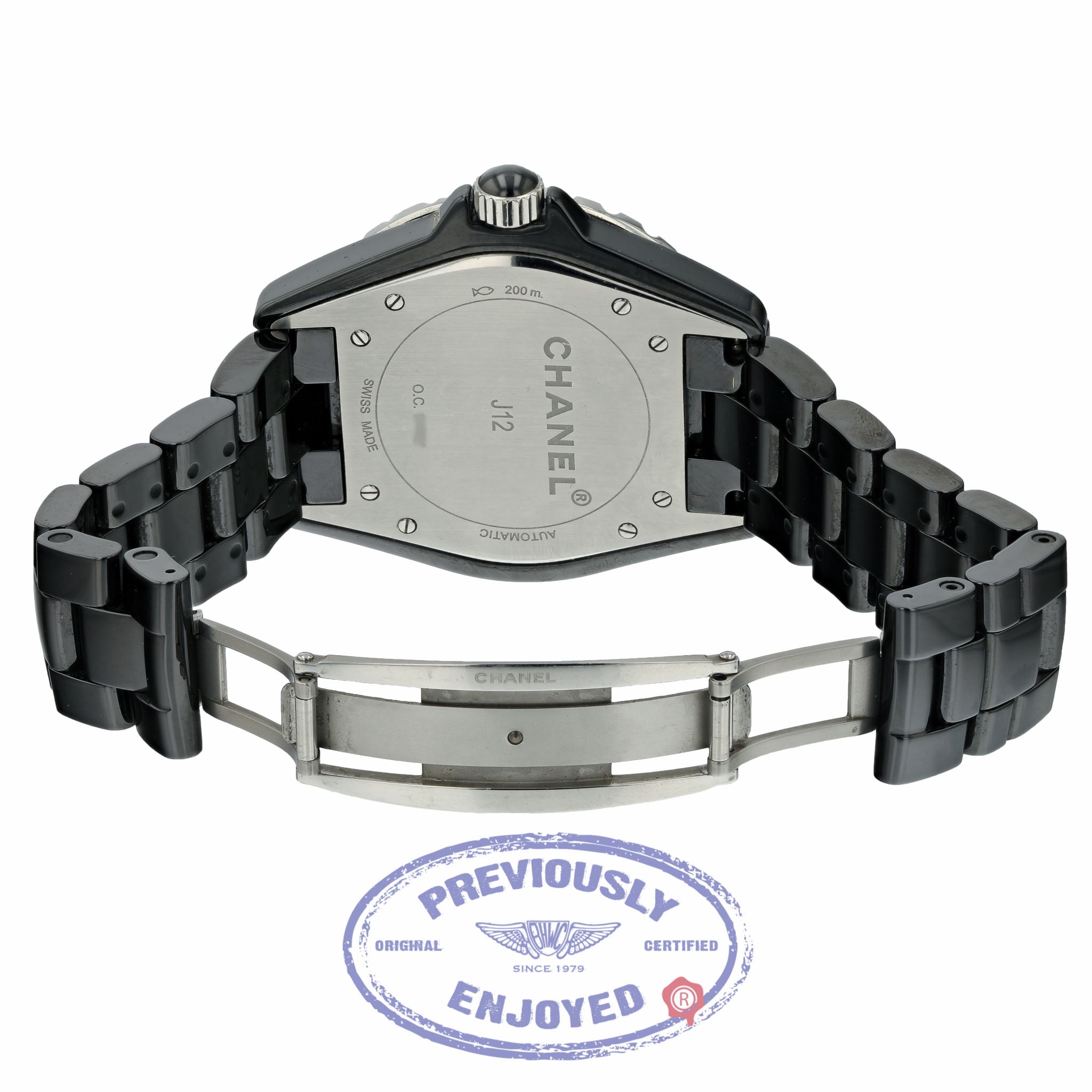 Chanel J12 42MM Black Ceramic Case Diamond Bezel Black Diamond