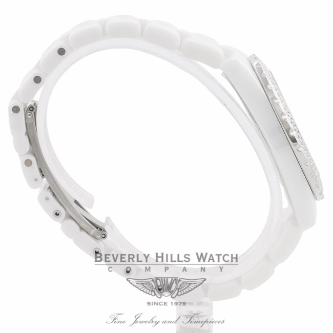 Chanel J12 42MM White Ceramic Diamond Bezel H2013 EZQLGA - Beverly Hills Watch Company Watch Store